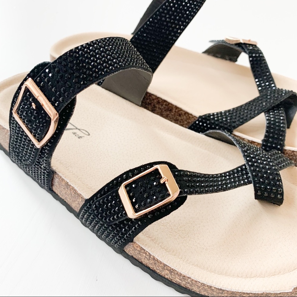 SuperJack Black Slide Sandals #205 - Picture 7 of 8